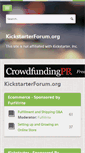 Mobile Screenshot of kickstarterforum.org